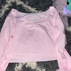 showing crop top size large